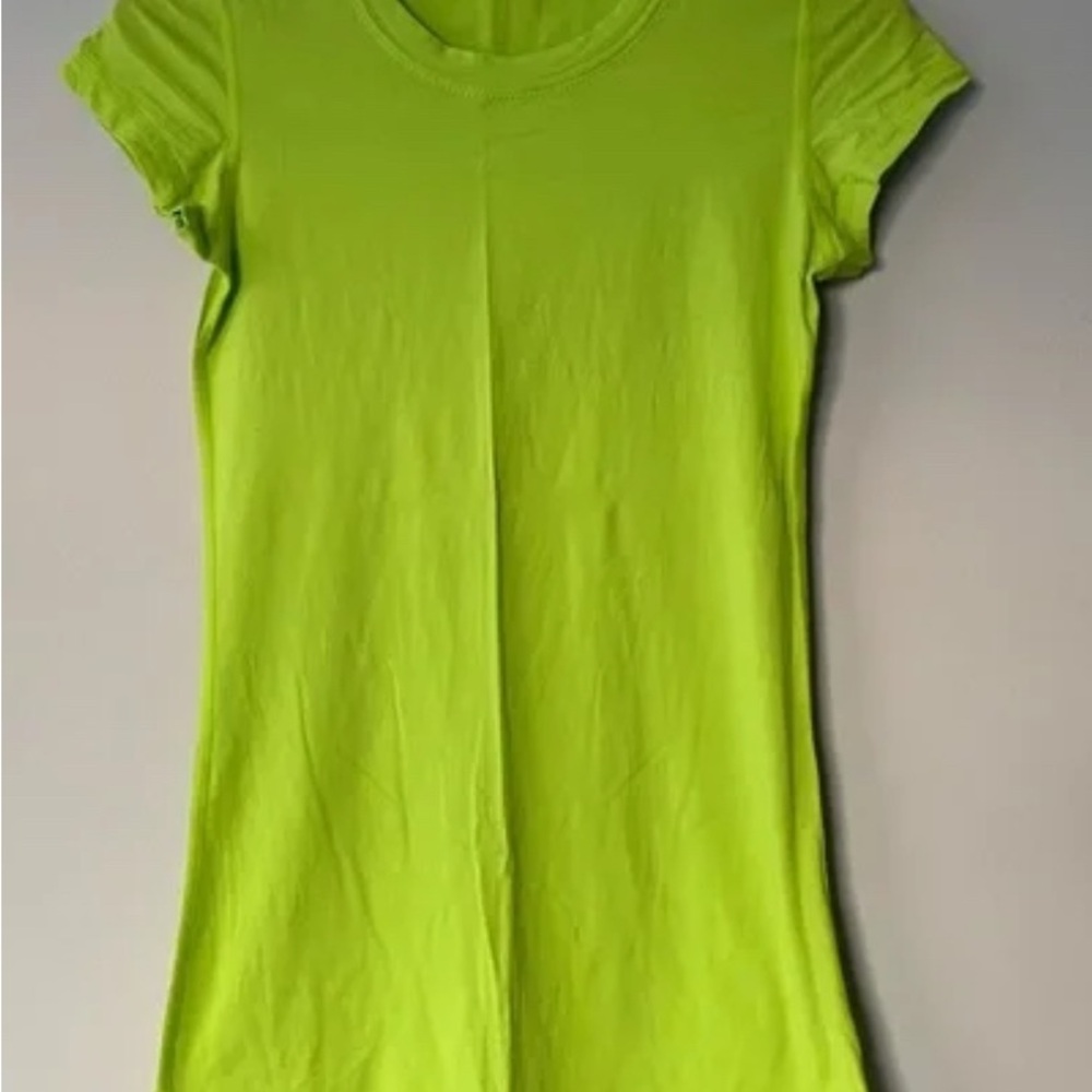 Lululemon Athletica Neon Green Tee s8